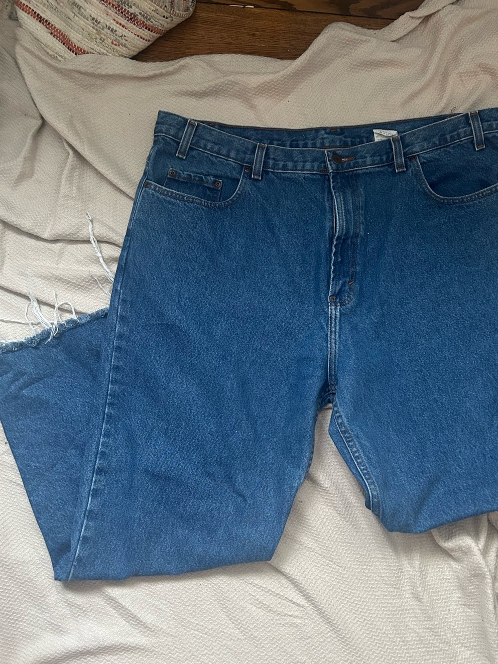upcycled vintage jeans